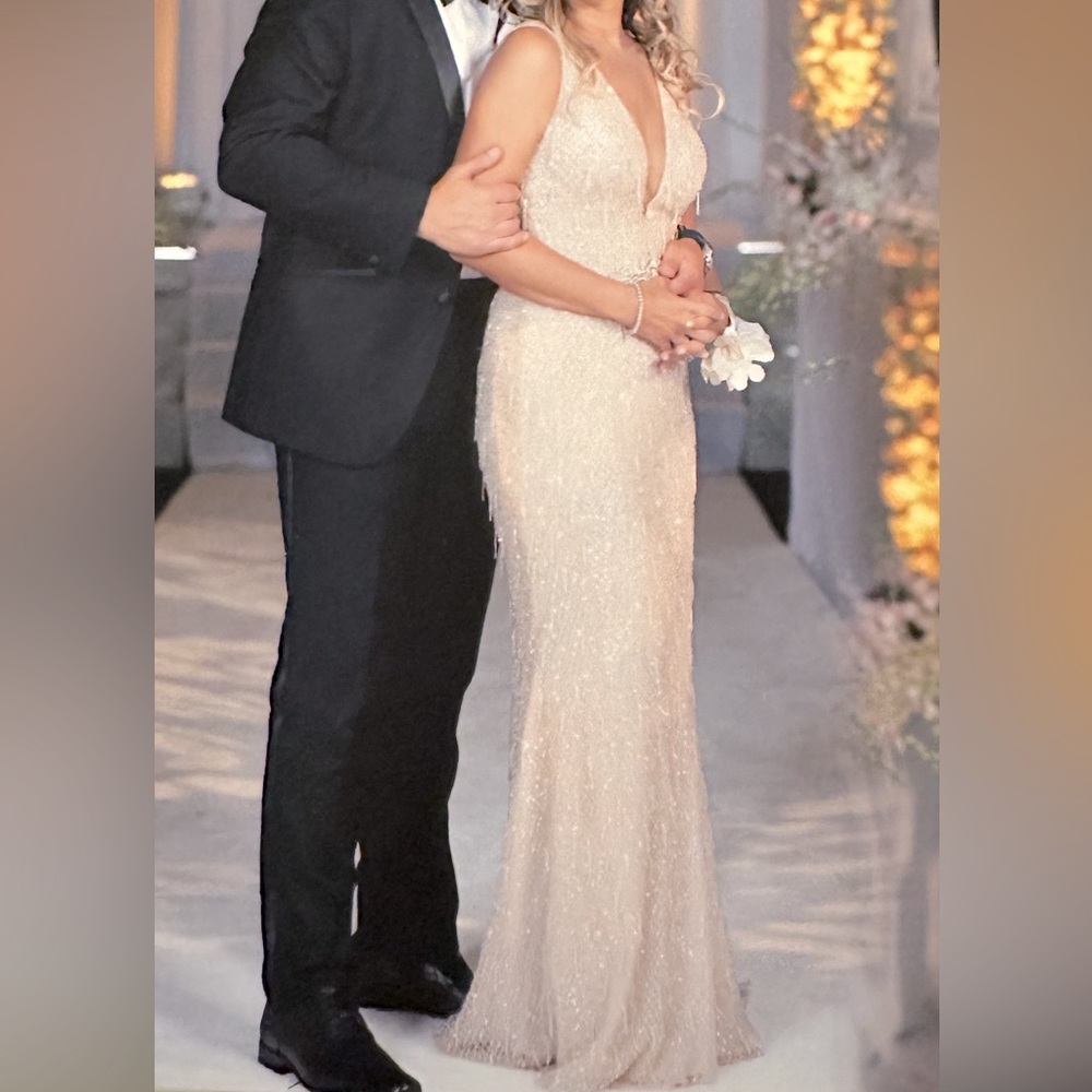 Galia Lahav Gold Champagne colored gown US 6